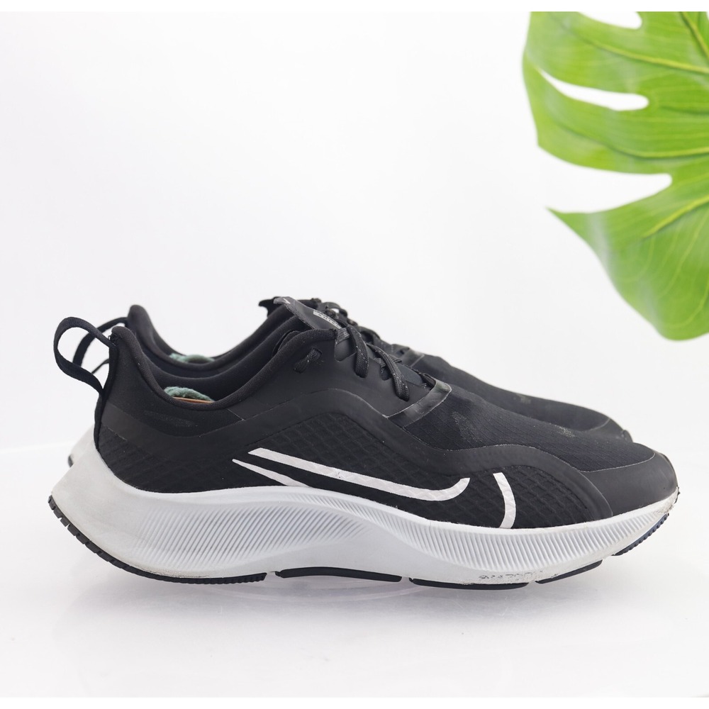 Nike Womens Air Zoom Pegasus 37 Shield Running Shoe Size 8 Black White Trainer